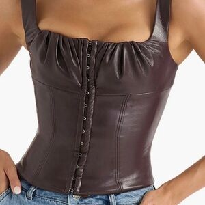 HOUSE OF CB FAUX LEATHER CORSET! NEW WITH TAGS!